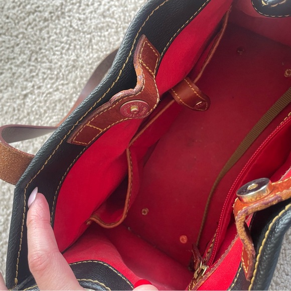 Dooney & Bourke Black and Brown Satchel Purse - Picture 9 of 9